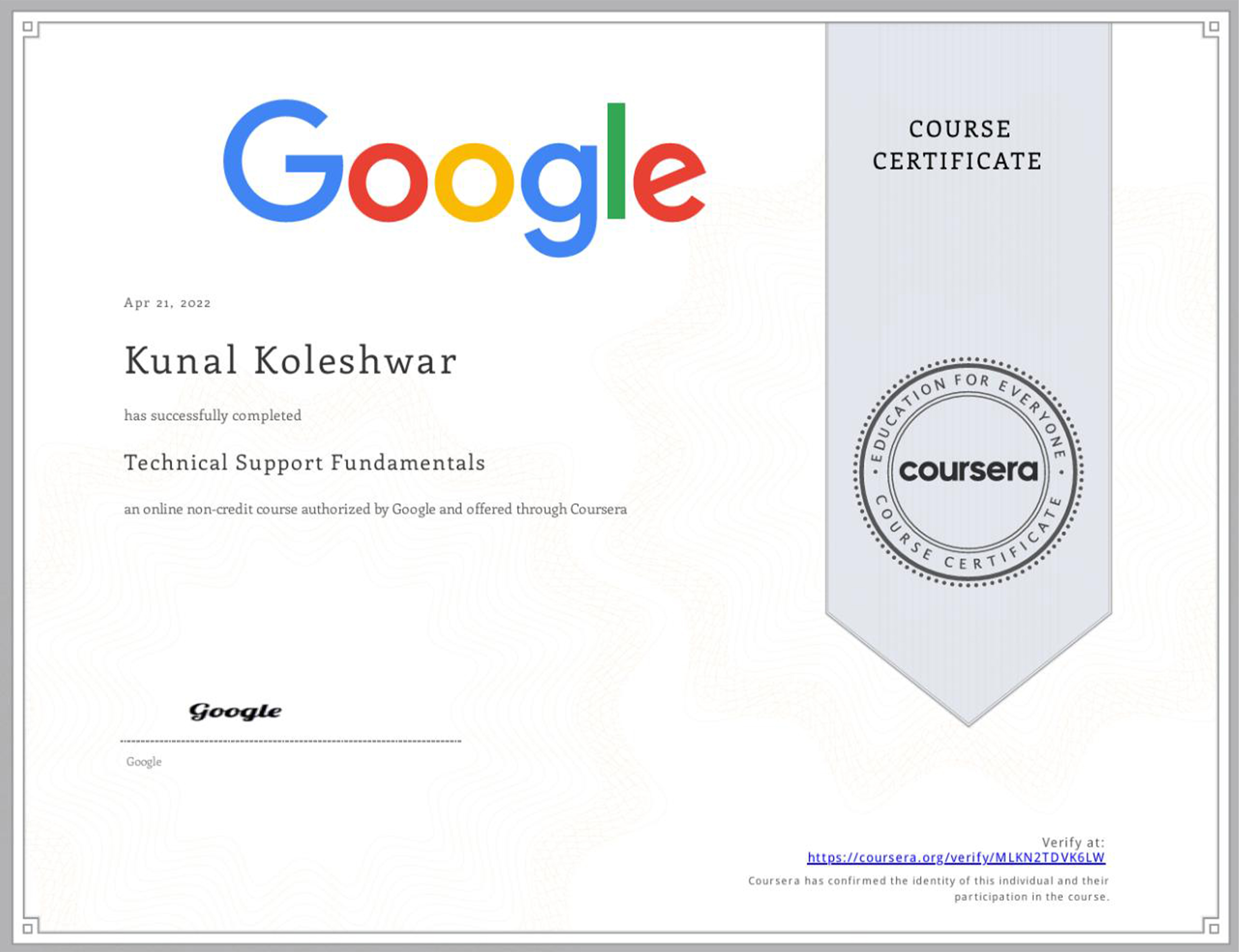 Certificate 5